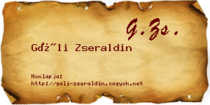 Gáli Zseraldin névjegykártya